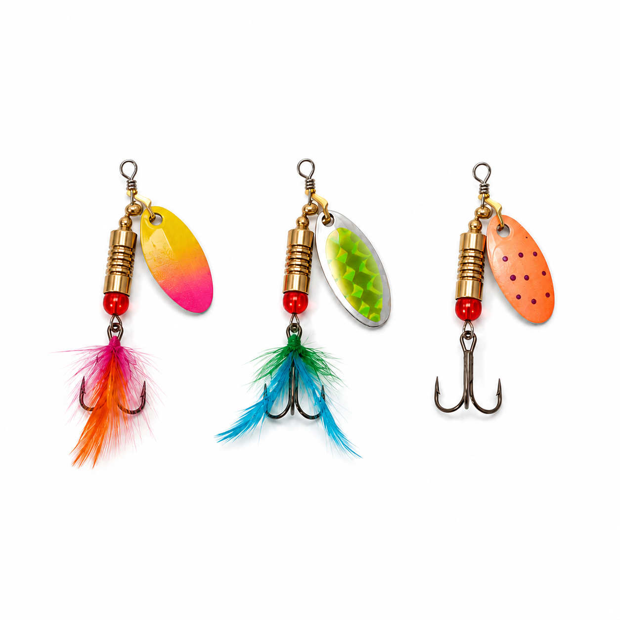 Fishing Spinners Sets Treble Hook RANDOMLY SELECTED