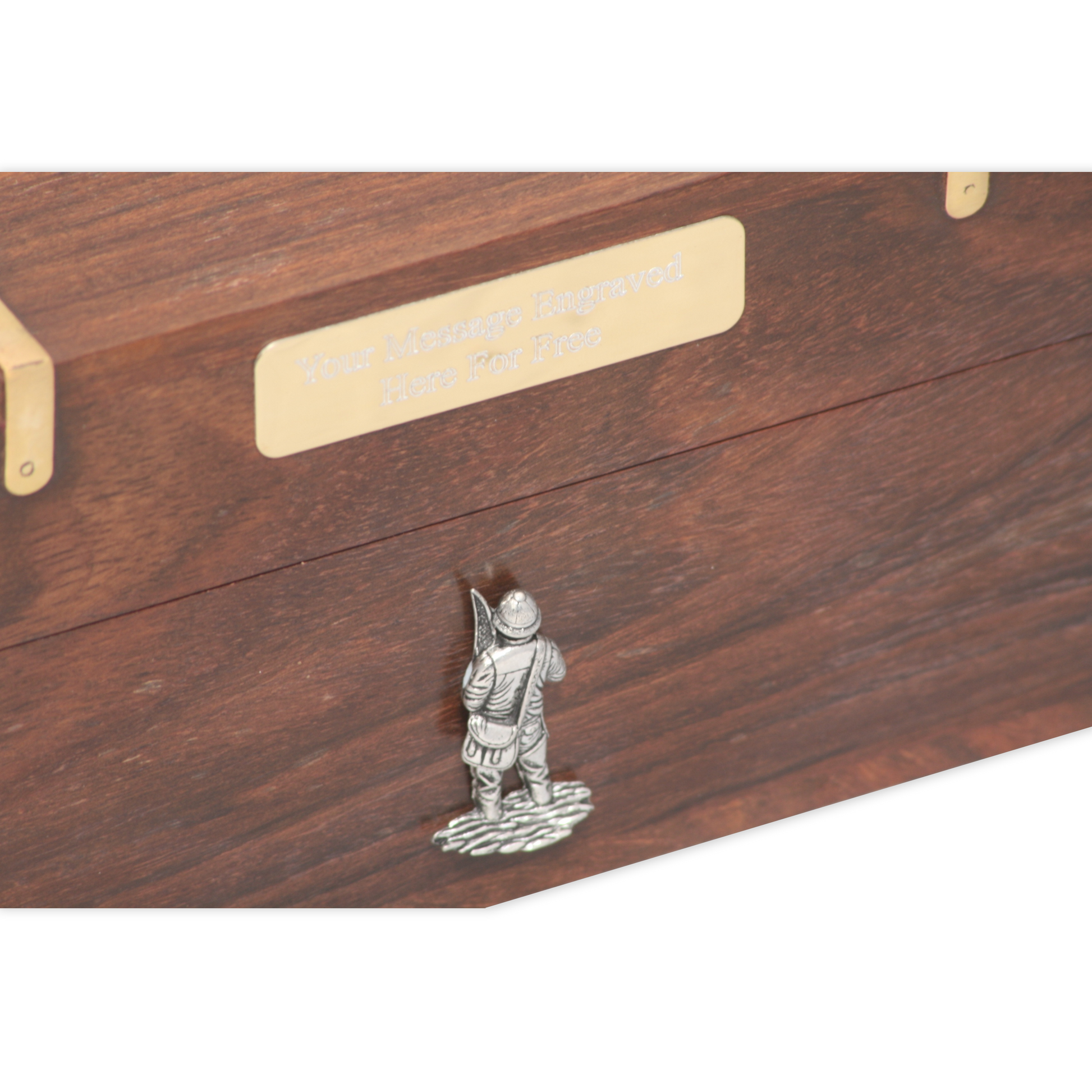 engraved fishing tackle box Wooden Fishing Tackle Box With Engraving Message – Fishing Gifts