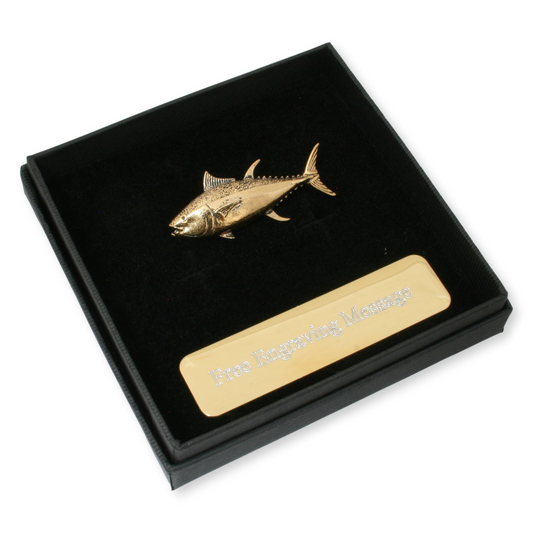 Tuna Pin Badge Front gold