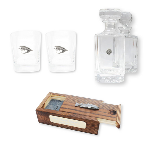 Fly Fishing Whiskey Drinker Set