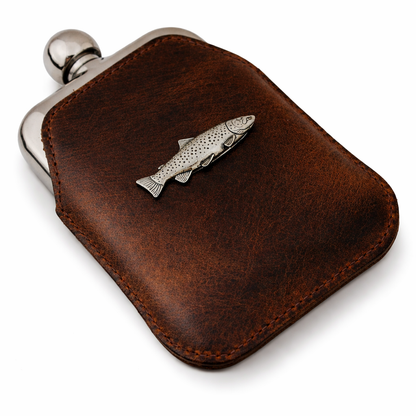 Fly Fishing Full Jacket 6oz Hip Flask