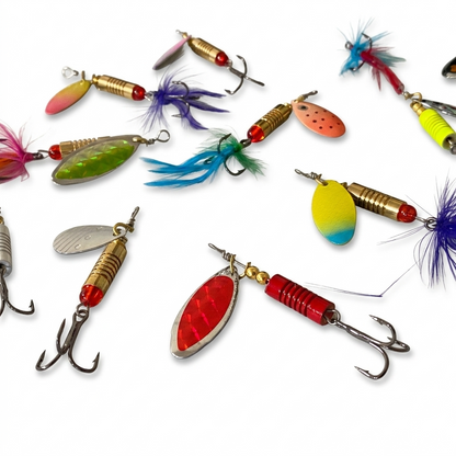Personalised Fishing Spinners Treble Hook RANDOMLY SELECTED