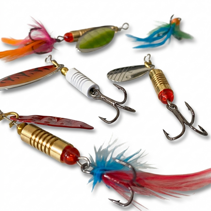 Personalised Fishing Spinners Treble Hook RANDOMLY SELECTED