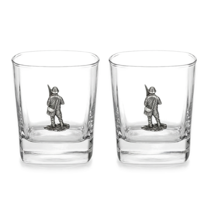 Fly Fishing Pair Of Whiskey Tumbler Glasses