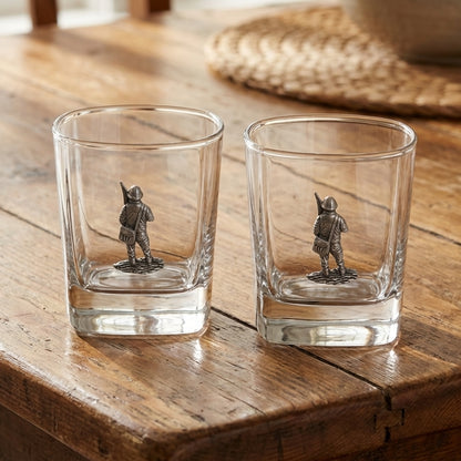 Fly Fishing Pair Of Whiskey Tumbler Glasses