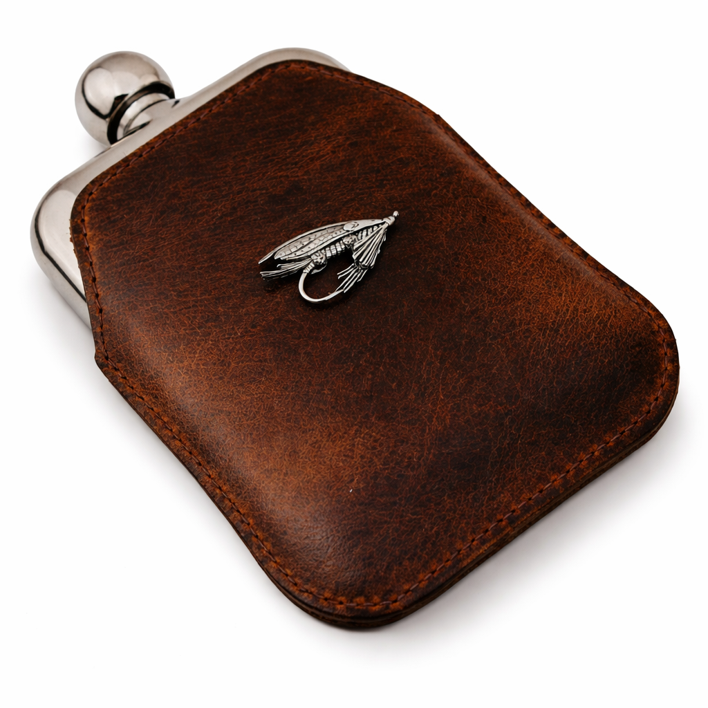 Fly Fishing Full Jacket 6oz Hip Flask
