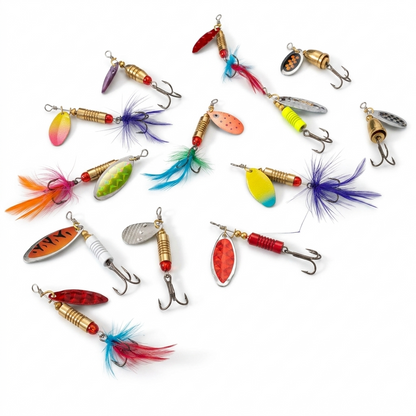 Personalised Fishing Spinners Treble Hook RANDOMLY SELECTED