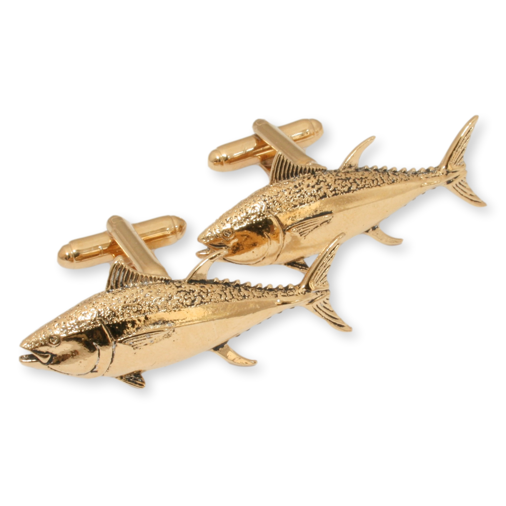 gold tuna cufflinks