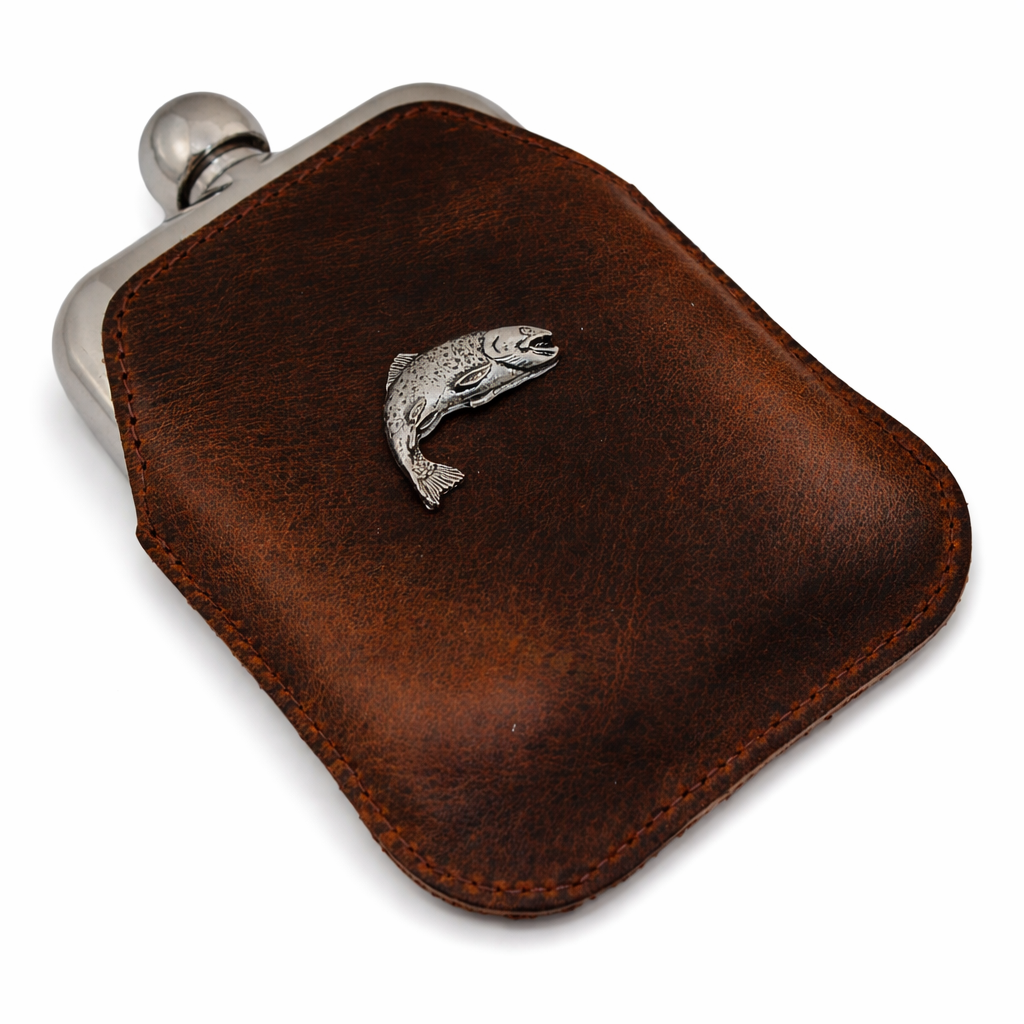 Fly Fishing Full Jacket 6oz Hip Flask