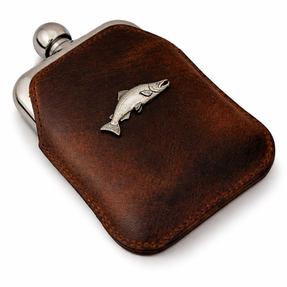 Fly Fishing Full Jacket 6oz Hip Flask
