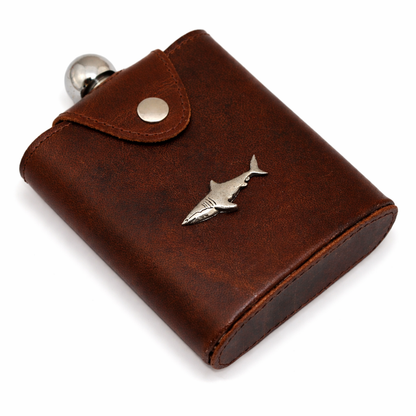 Sea Fishing Hip Flask In Popper Jacket Case