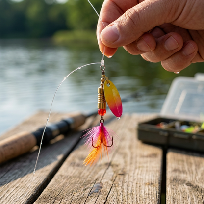 Personalised Fishing Spinners Treble Hook RANDOMLY SELECTED