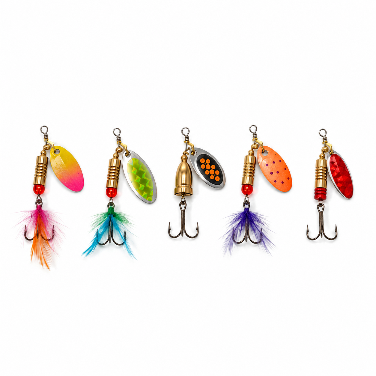 Fishing Spinners Sets Treble Hook RANDOMLY SELECTED